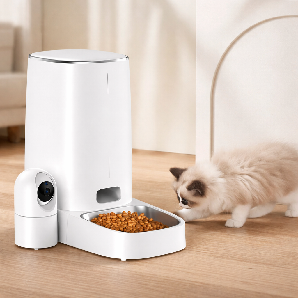 Dispenser automatico 4 L con videocamera 360° – Monitoraggio e alimentazione