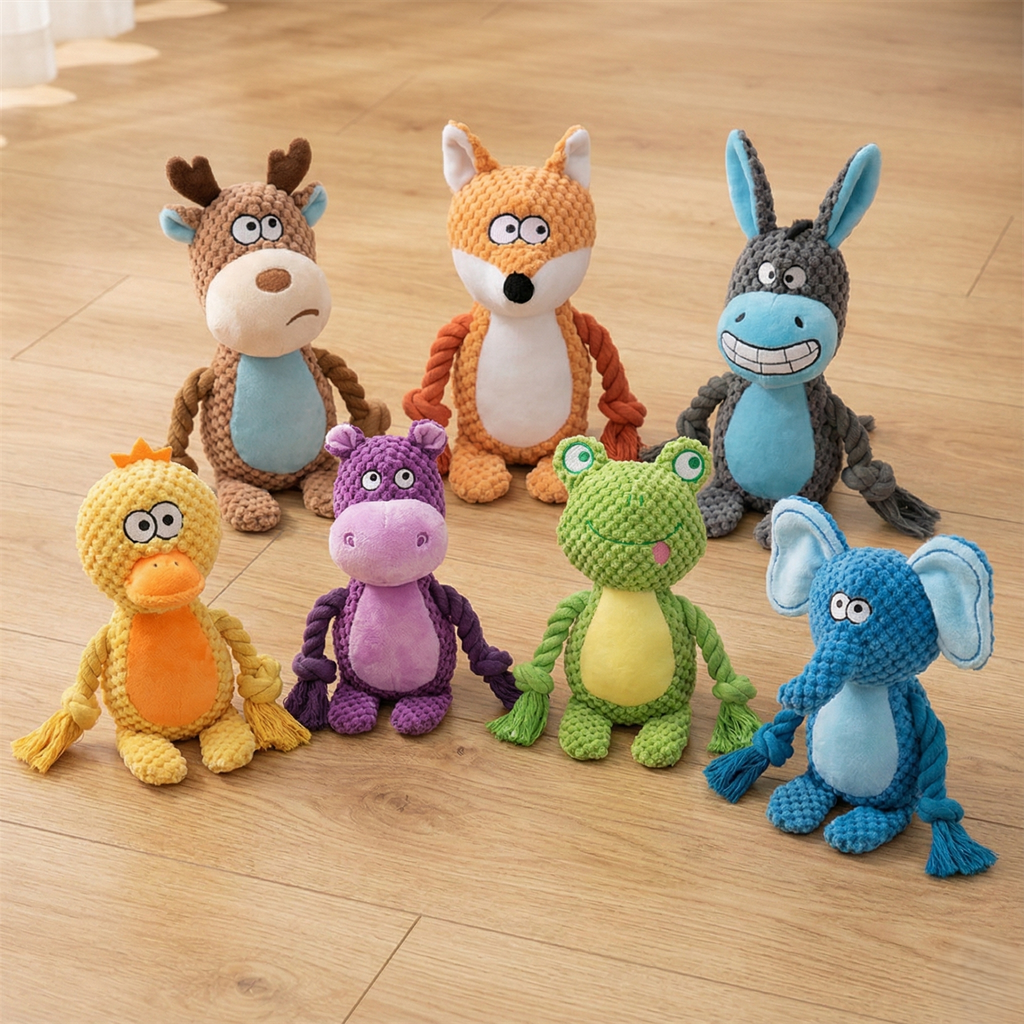 Peluche indistruttibile con suono – Gioco masticabile per cani