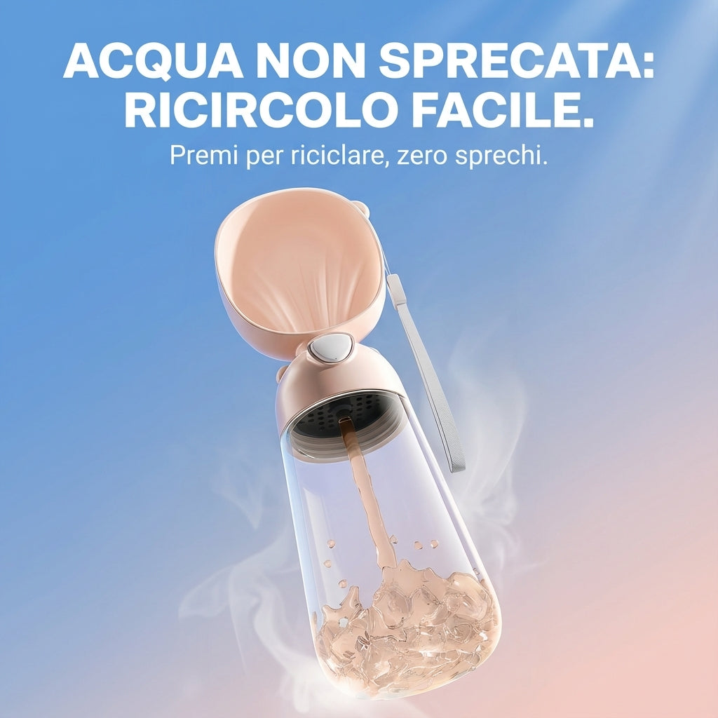 Borraccia da viaggio 2-in-1 – Acqua e snack per cani e gatti