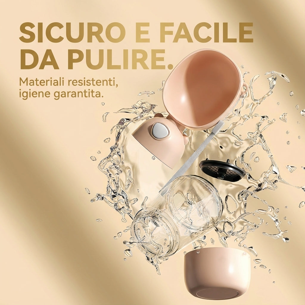 Borraccia da viaggio 2-in-1 – Acqua e snack per cani e gatti