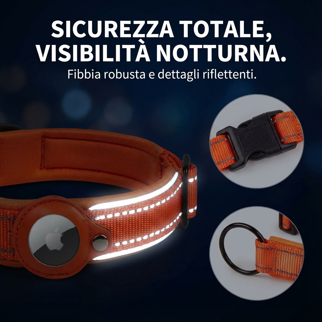 Collare per airtag riflettente – Imbottito e regolabile