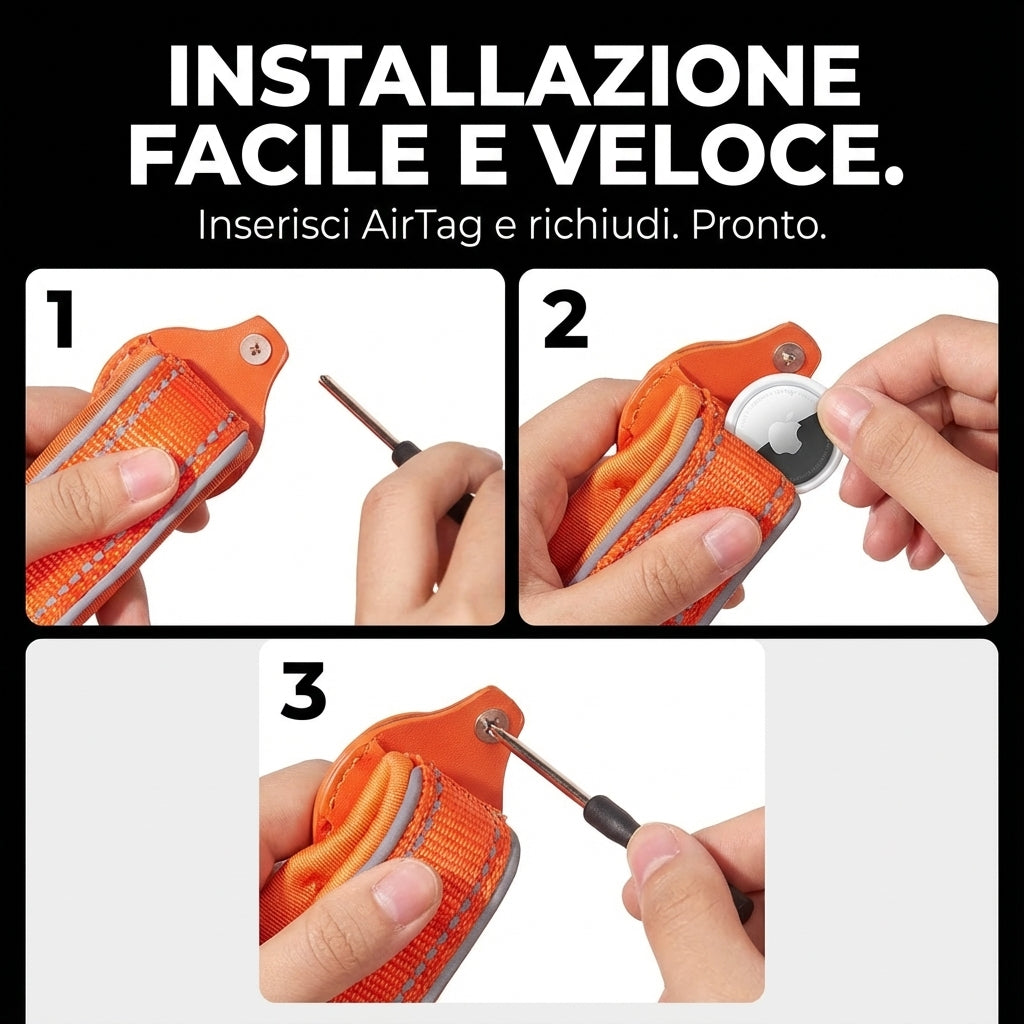 Collare per airtag riflettente – Imbottito e regolabile