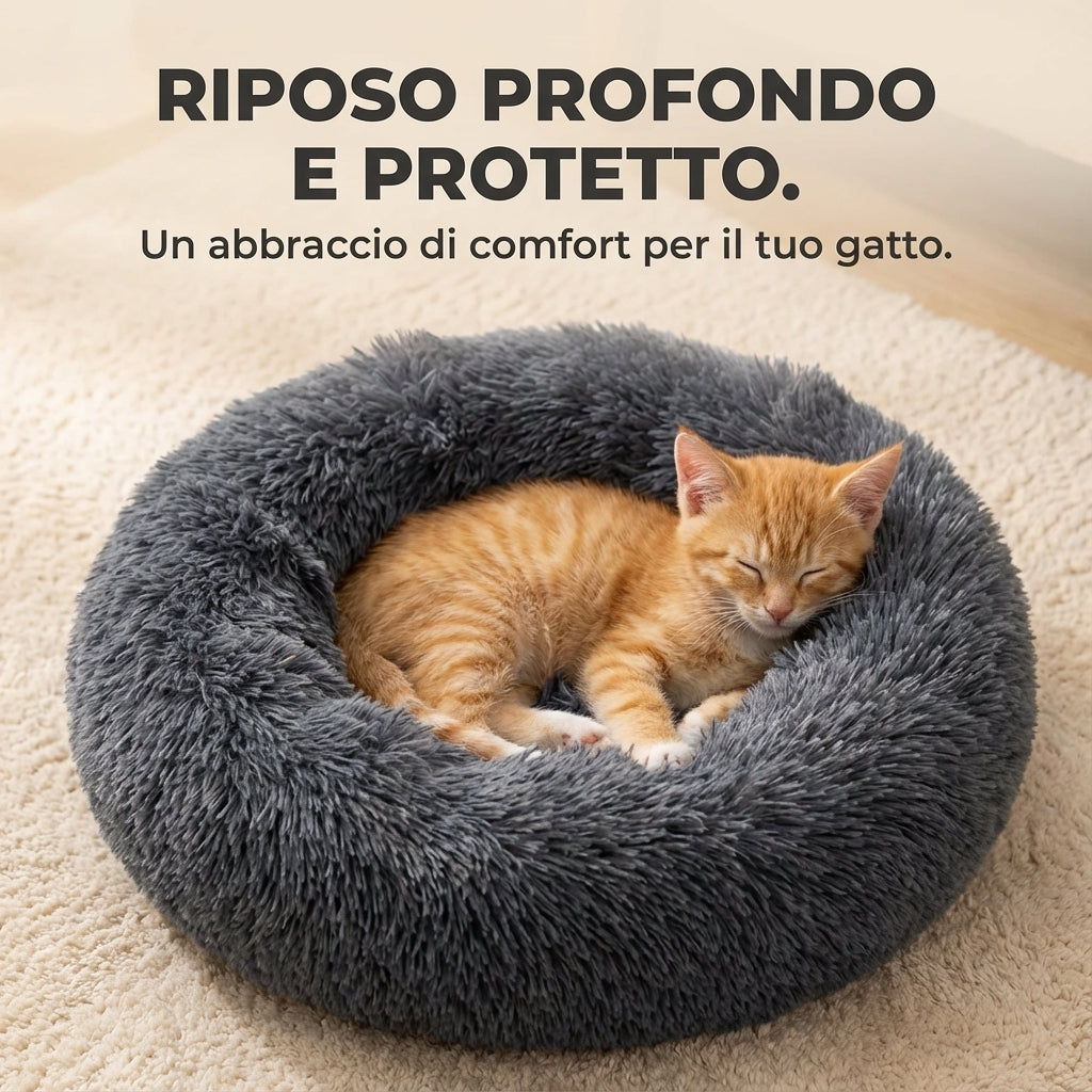 Cuccia rotonda in peluche (40 – 90 cm) – Comfort avvolgente per cani e gatti