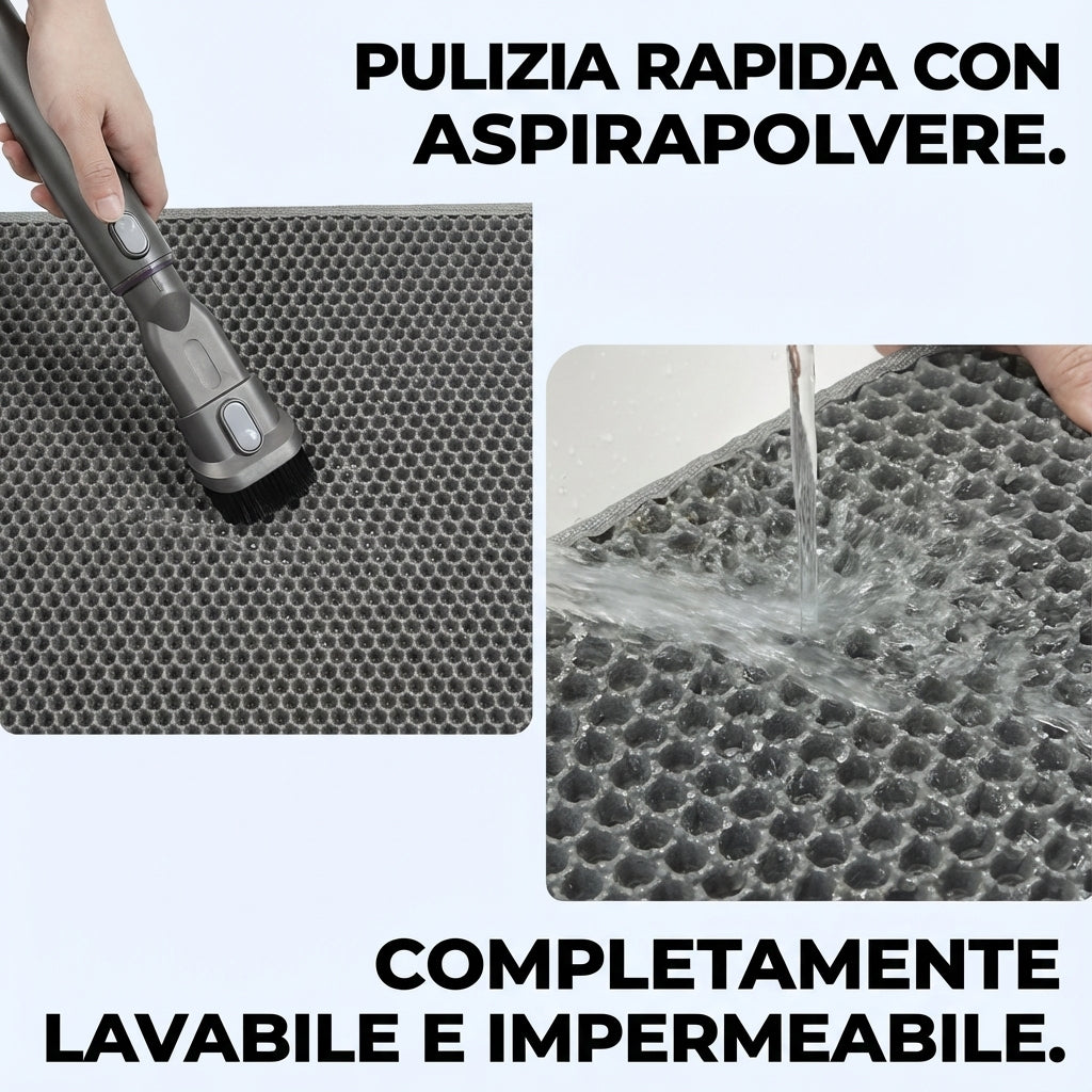 Tappetino lettiera 90×60 cm doppio strato – Impermeabile e antiscivolo