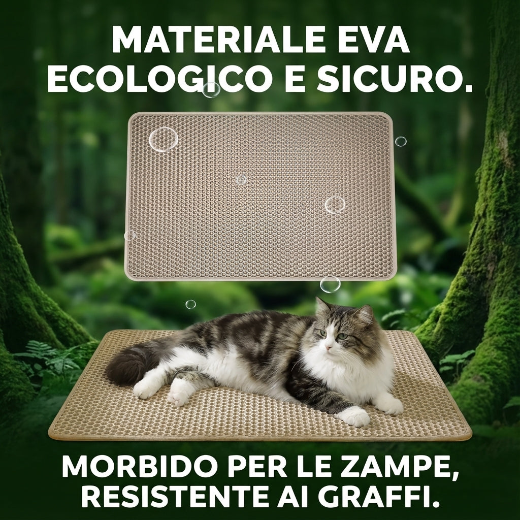 Tappetino lettiera 90×60 cm doppio strato – Impermeabile e antiscivolo