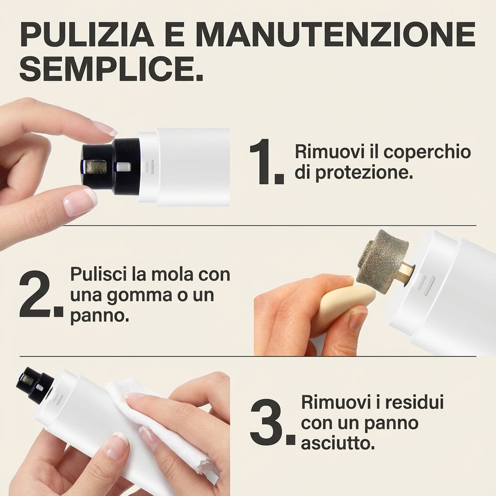 Tagliaunghie elettrico silenzioso – Ricaricabile con luce LED