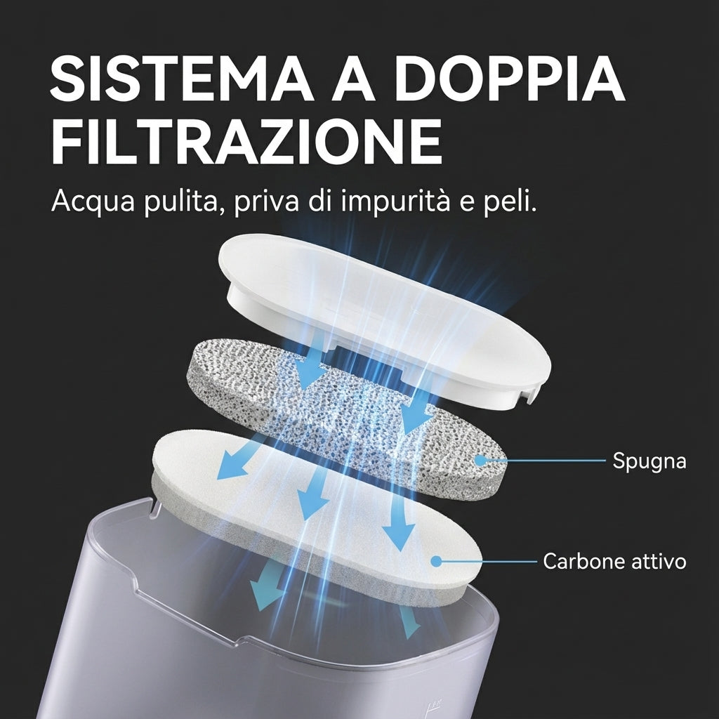 Fontanella smart per gatti – Filtrazione continua