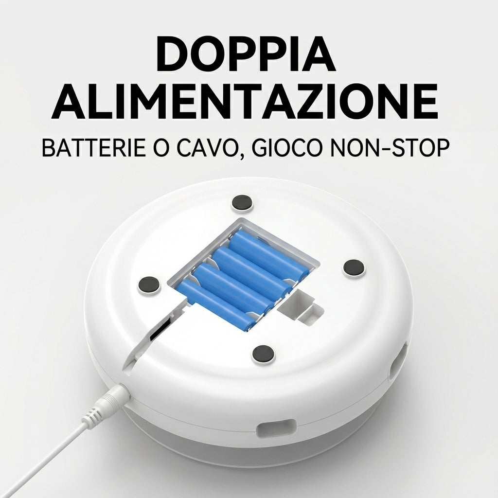 Gioco interattivo 2-in-1 con piuma e palla – 5 modalità