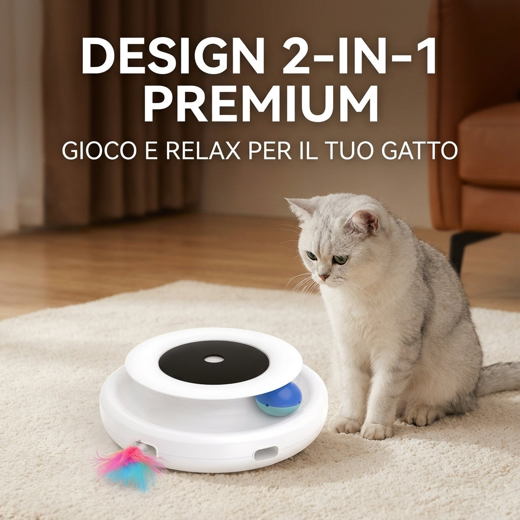 Gioco interattivo 2-in-1 con piuma e palla – 5 modalità