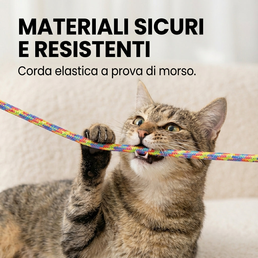 Giocattolo interattivo 2-in-1 laser e piuma – Automatico