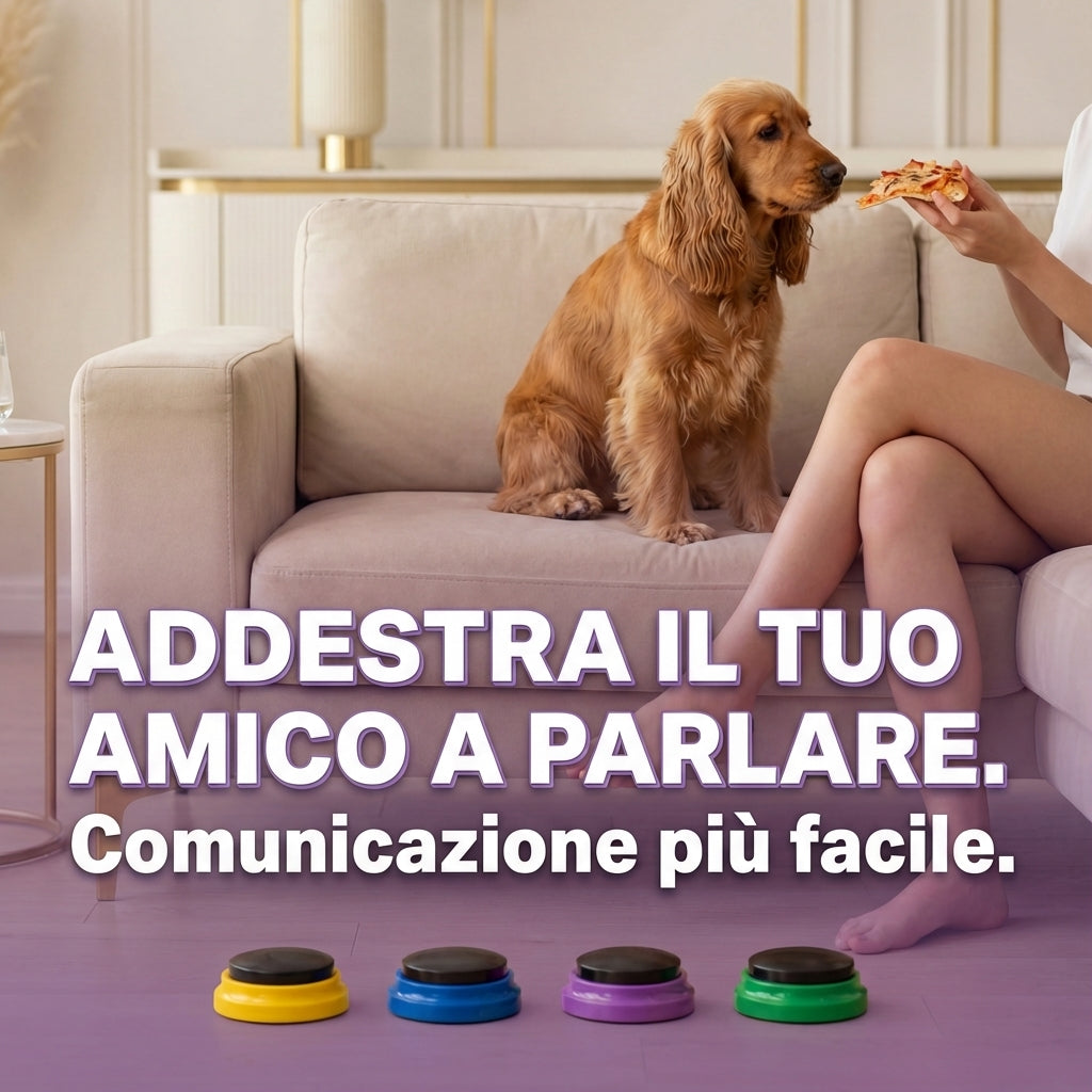 Set 8 pulsanti parlanti per cani – Registrazione e riproduzione