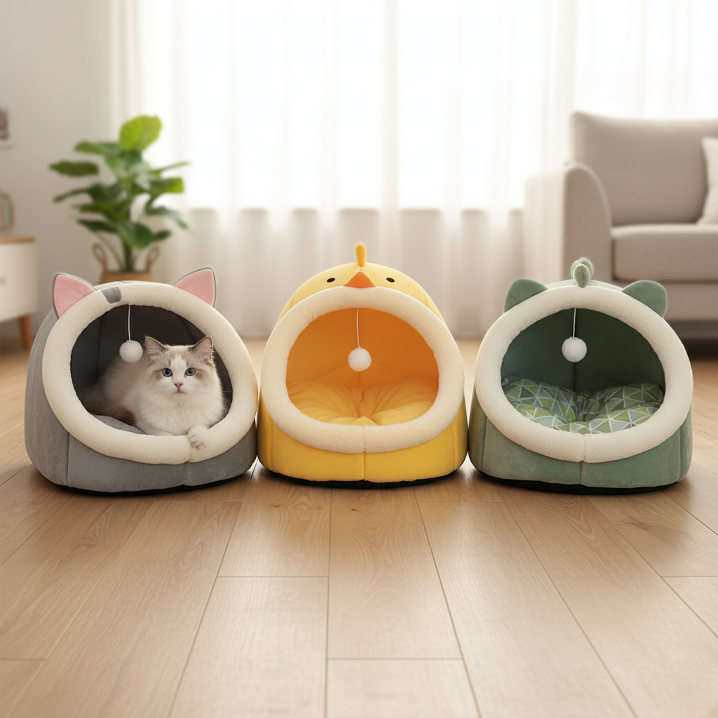 Cuccia caverna pieghevole – Morbida e lavabile