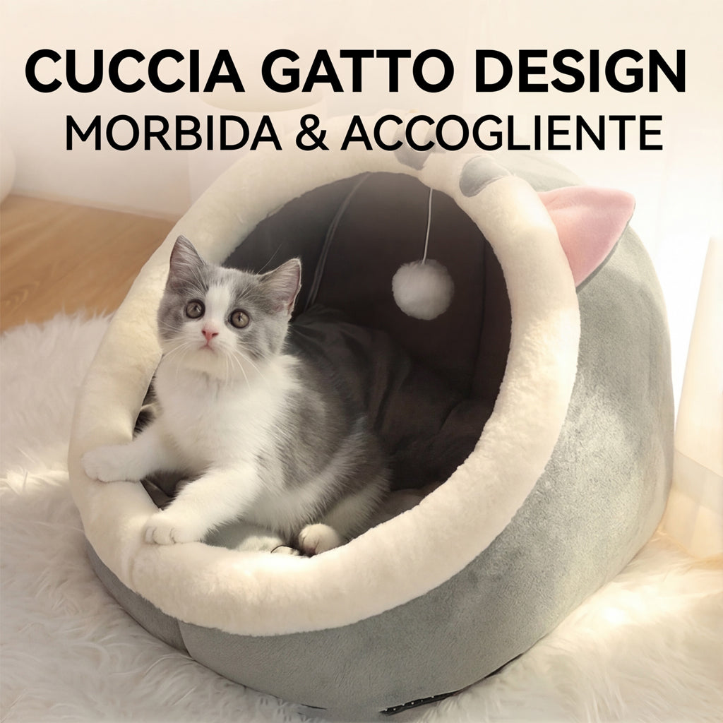 Cuccia caverna pieghevole – Morbida e lavabile